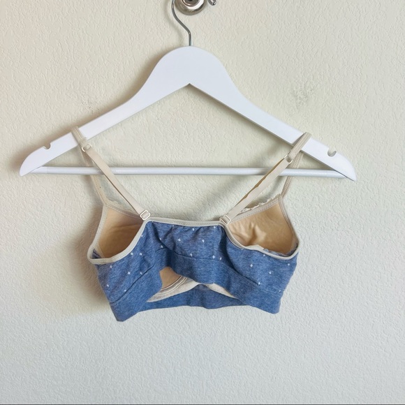 Forever 21 Heathered Blue & Cream Lace Polka Dot Wireless Bra - Picture 5 of 9